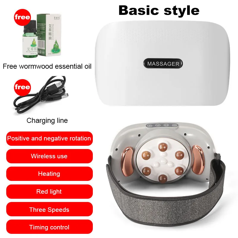 New Electric Abdominal Machine Kneading Instrument Hot Compress Warms the Abdomen Waist Flat Tummy Abdominal Massager Belt