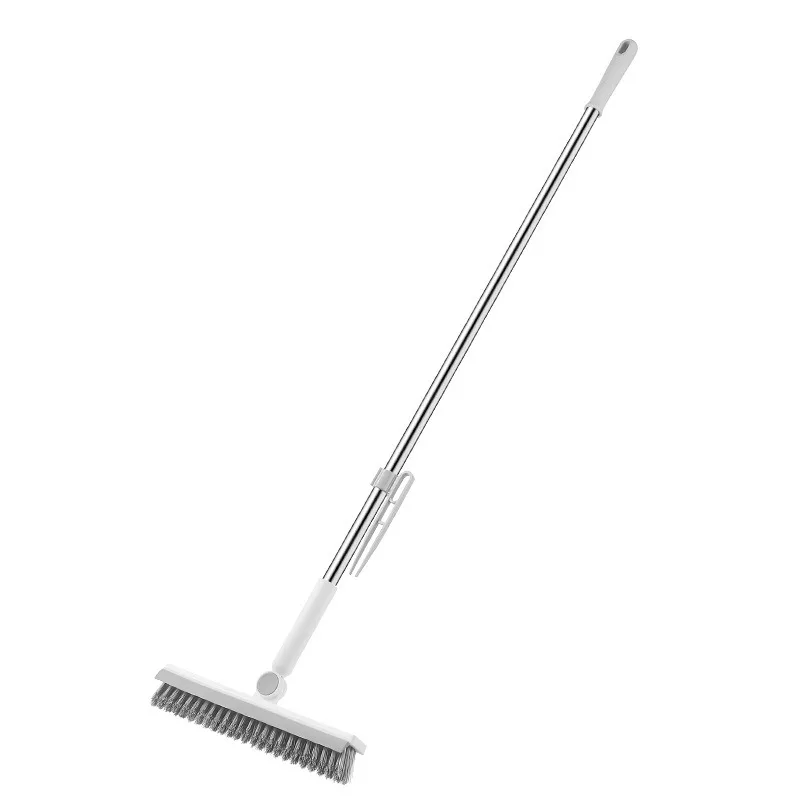 Three-in-One Household Bathroom Cleaning Brushes Floor Brush Wiper with Increased Gap and Bristle Brush for Bathroom Cleaning