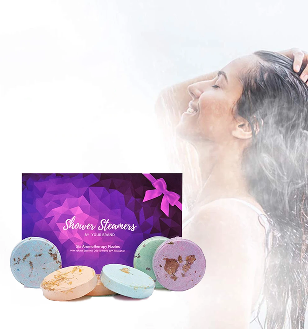 Custom Essential Oils Shower Steamer Shower bombs For Aromatherapy and Stress Relief