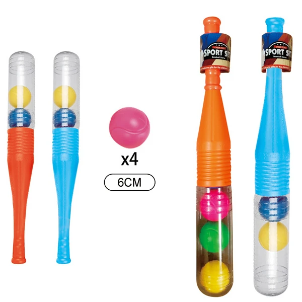 Jinming Colorful mini baseball bat for kids and adult sport game toy baseball bat with 6cm baseball