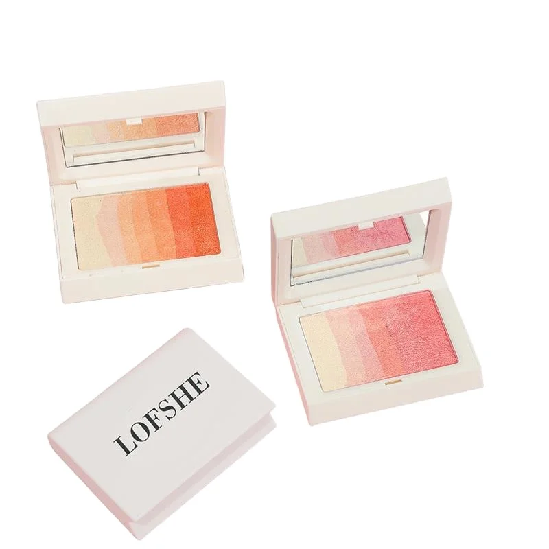 Mixing Color Pressed Powder Private Label Makeup Blush Highlighter Long Lasting Waterproof Cheek Blusher Powder