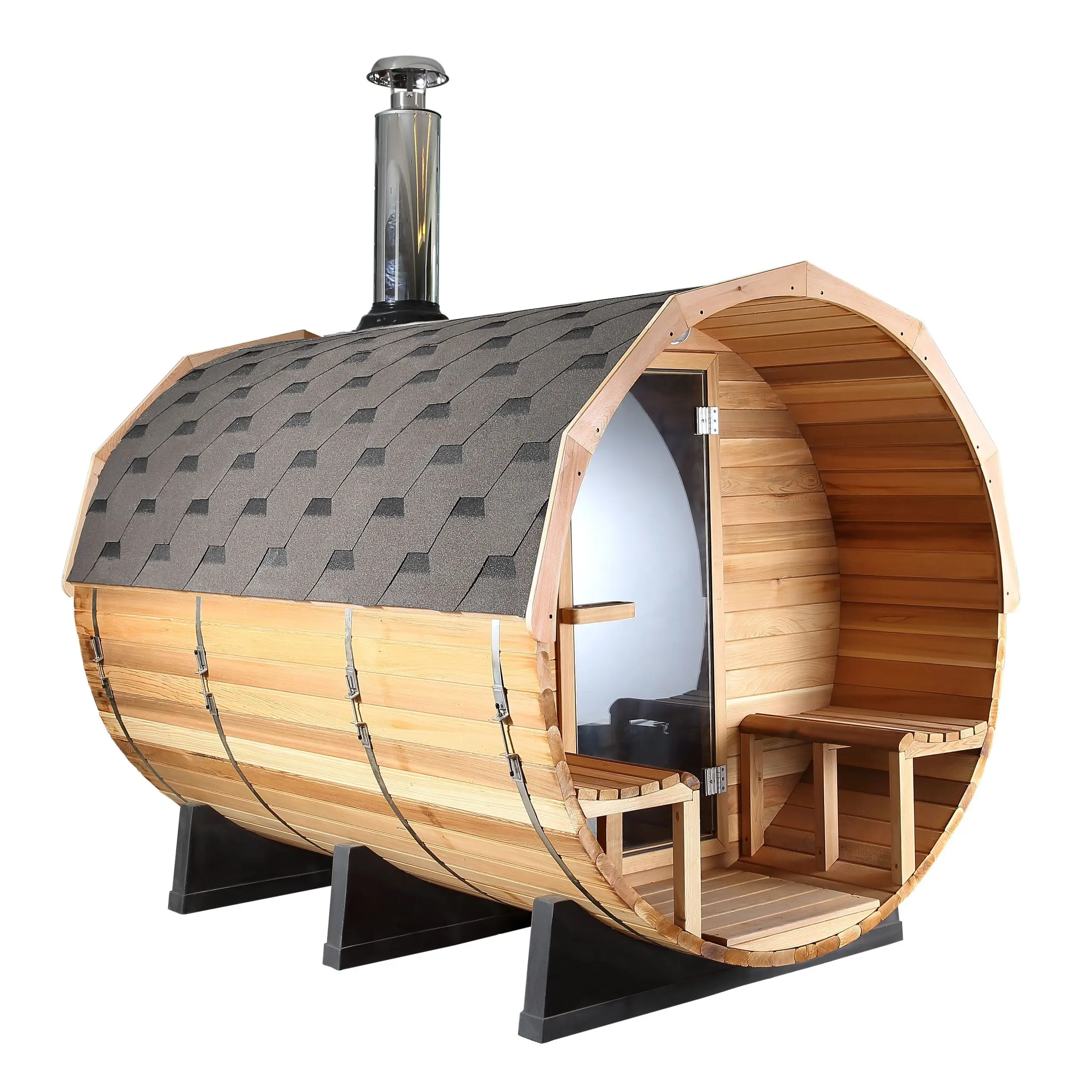 Factory Outlets 6 Person Cedar Barrel Sauna Outdoor Sauna Room Sauna Bath