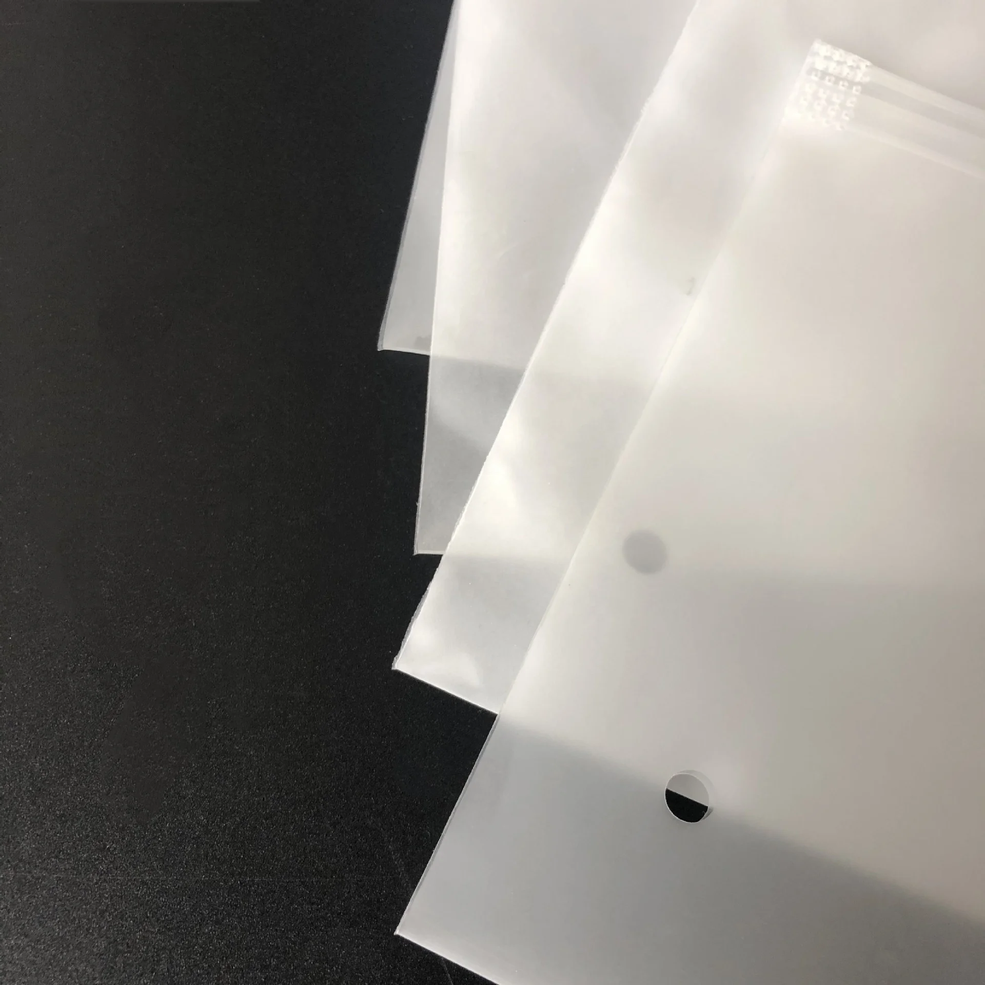 Wholesale high quality waterproof small pvc frosted zipper bag with pull ring