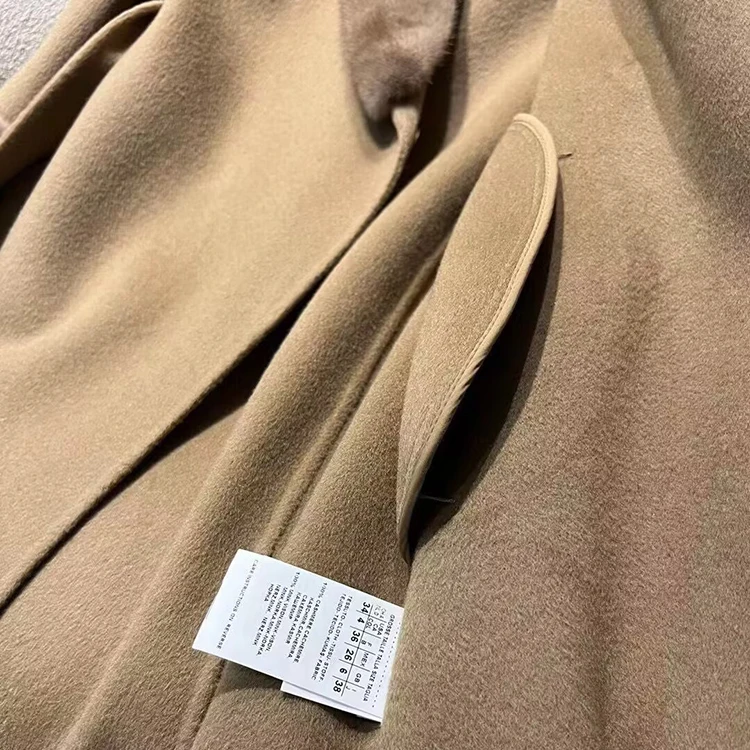 High Quality Long Sleeves Windproof Fur Jacket Genuine Winter Mink Shearling Leather Denim Coat