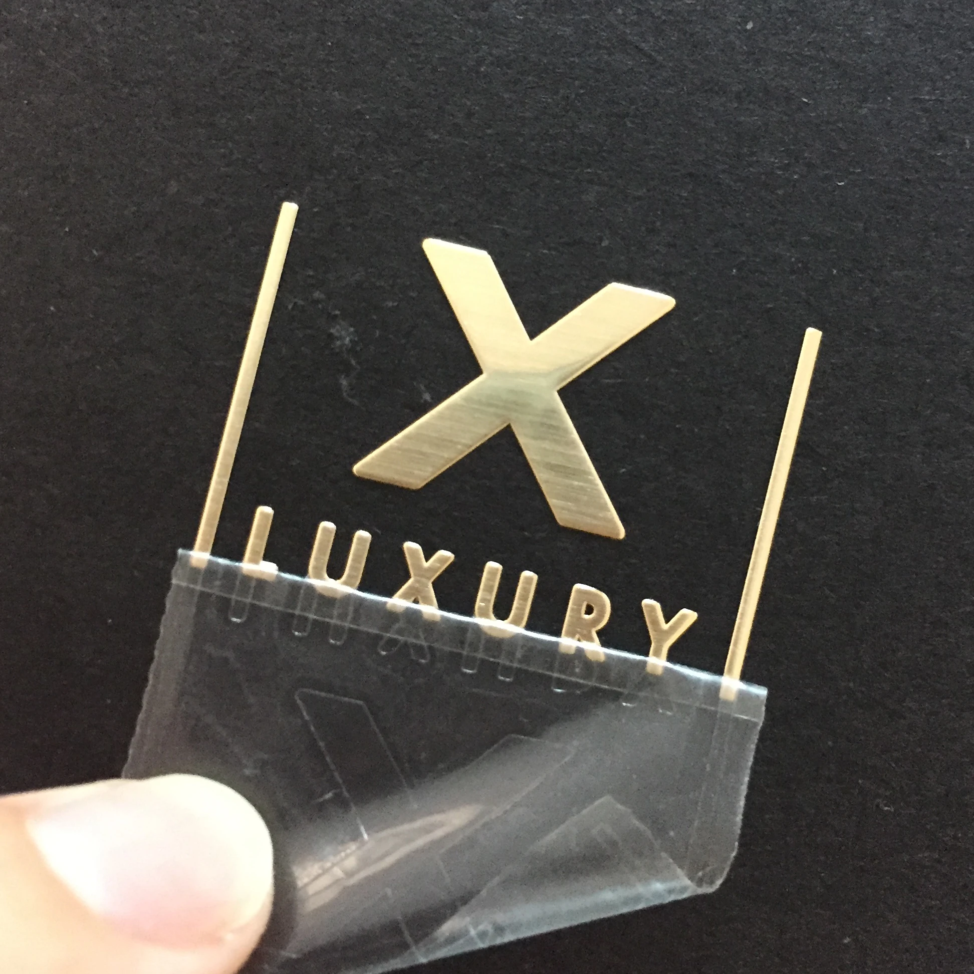 Waterproof Luxury 3D Solid Metal Transfer logo Gold Premium Perfume Bottle Metal Label