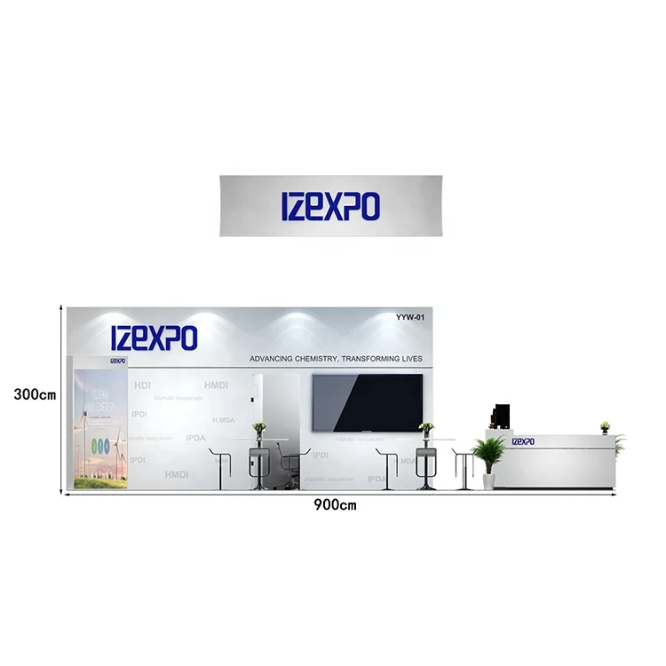 Izexpo Quick Setup Booth Trade Show Stand Exhibition Booth Factory Lightbox Display Wooden Modular Photo Exhibition Booth Stand