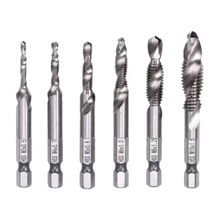 1PCS HSSE DIN 371 376 With Tin Spiral Fluted Tap M2 M3 M4 M5 M6 M8 M10 M12 M14 M16 M18 M20 M22 M24 M27 M30 Machine Thread Taps