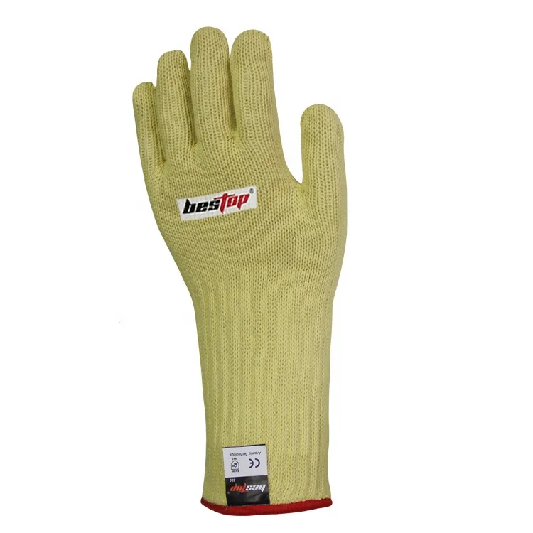 Custom durable high temperature and fire resistant multi-purpose seamless knit En388 thermal and prick-proof aramidst cut gloves