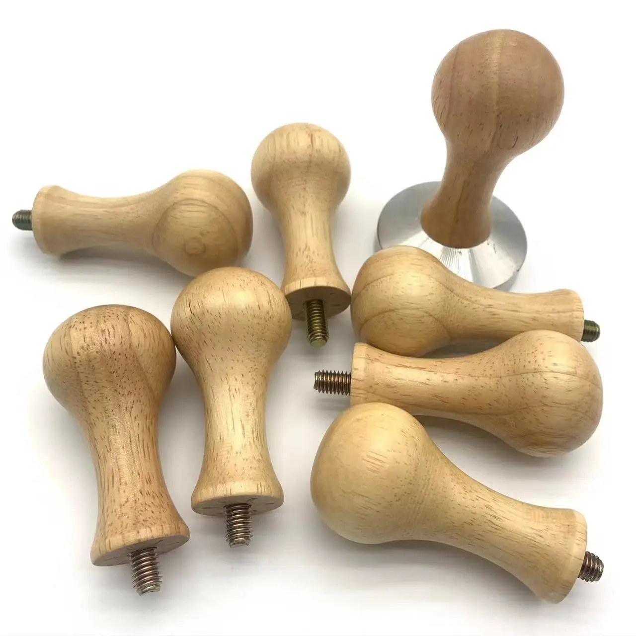 2023 new design luxury wooden furniture knobs handle wooden dome knob round wooden drawer knob