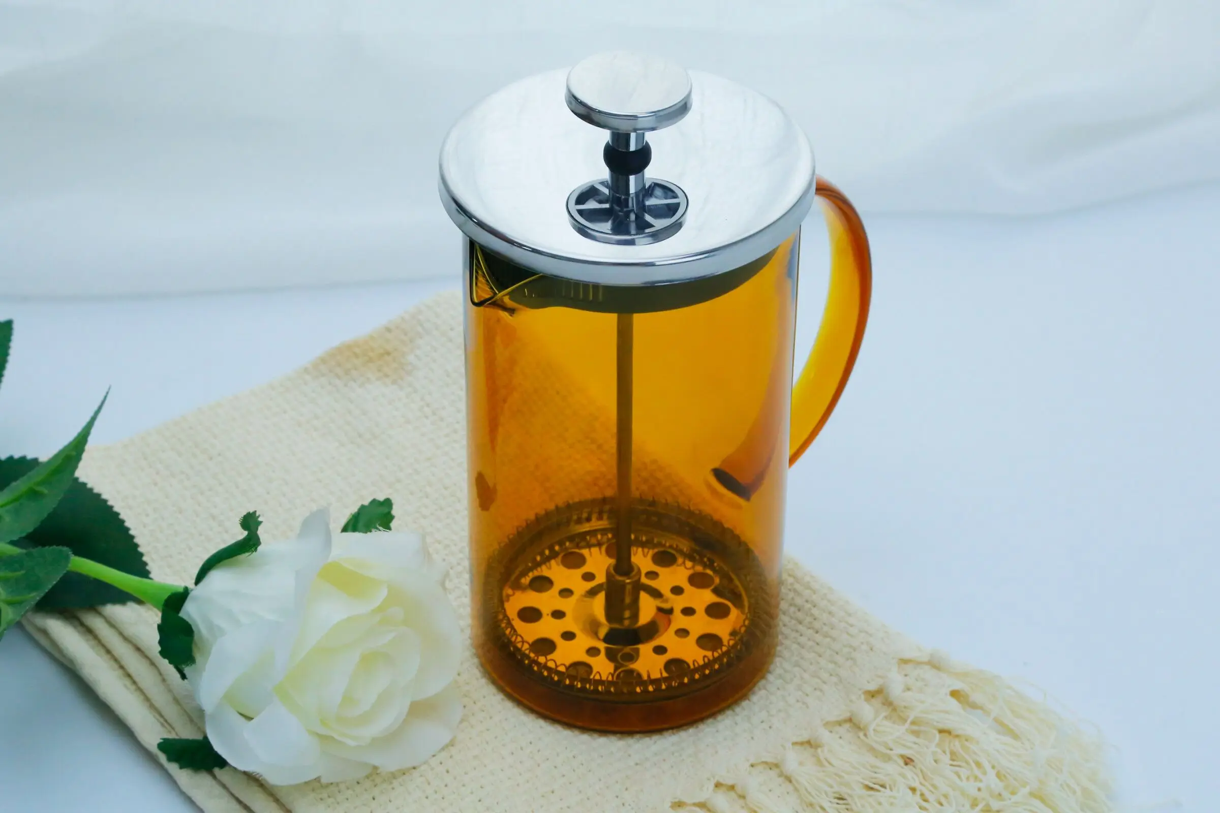 Wholesale Amber/ Blue/ Green High-Capacity  borosilicate 350ml french press