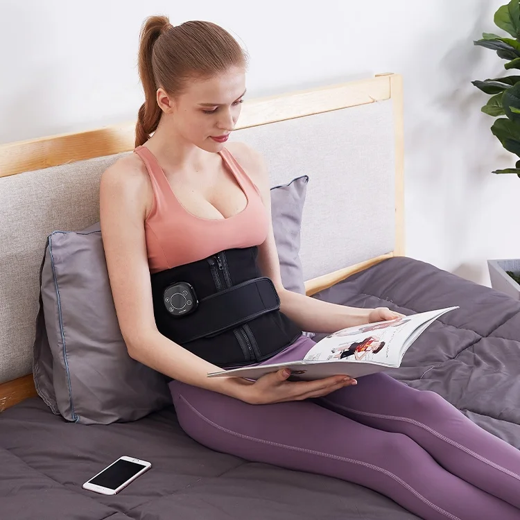 Vibro Rechargeable Massage Belt Vibrating Massager Electric Period Pain Relief Menstrual Belly Massage Belt For Weight Lose