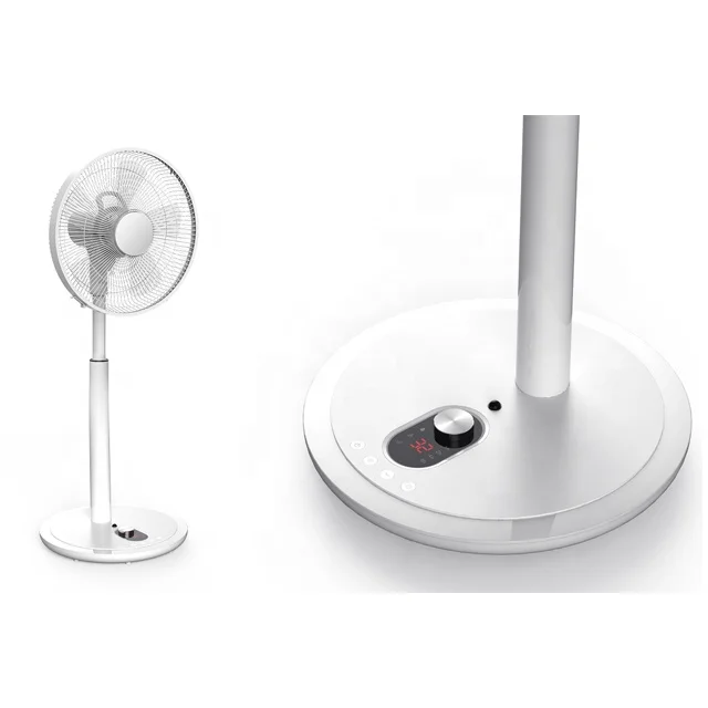 Wholesale Market hot LCD display DC type with remote control timer Copper motor Swing 15W mechanic electric stand fan for home