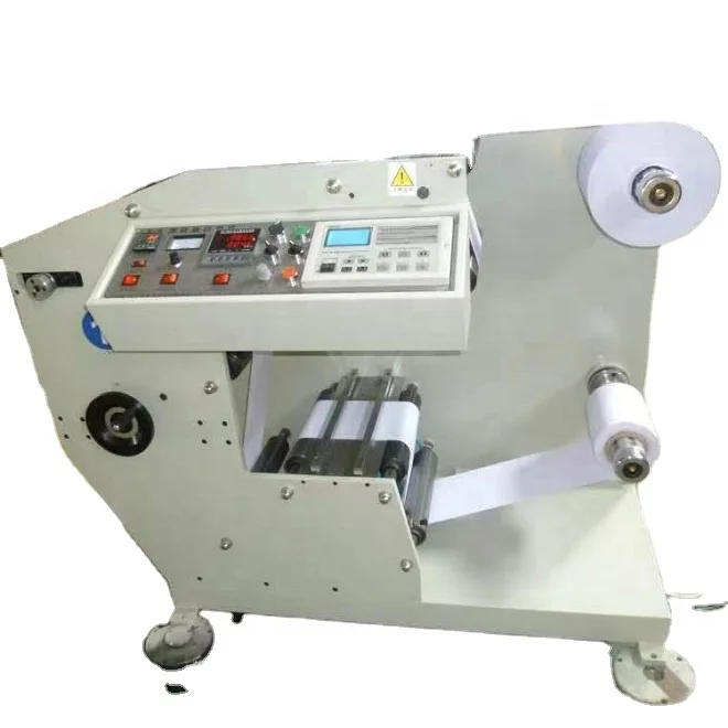 kraft paper tape roll fabric Ribbon tape elastic band flexo trademark printing machine semi automatic