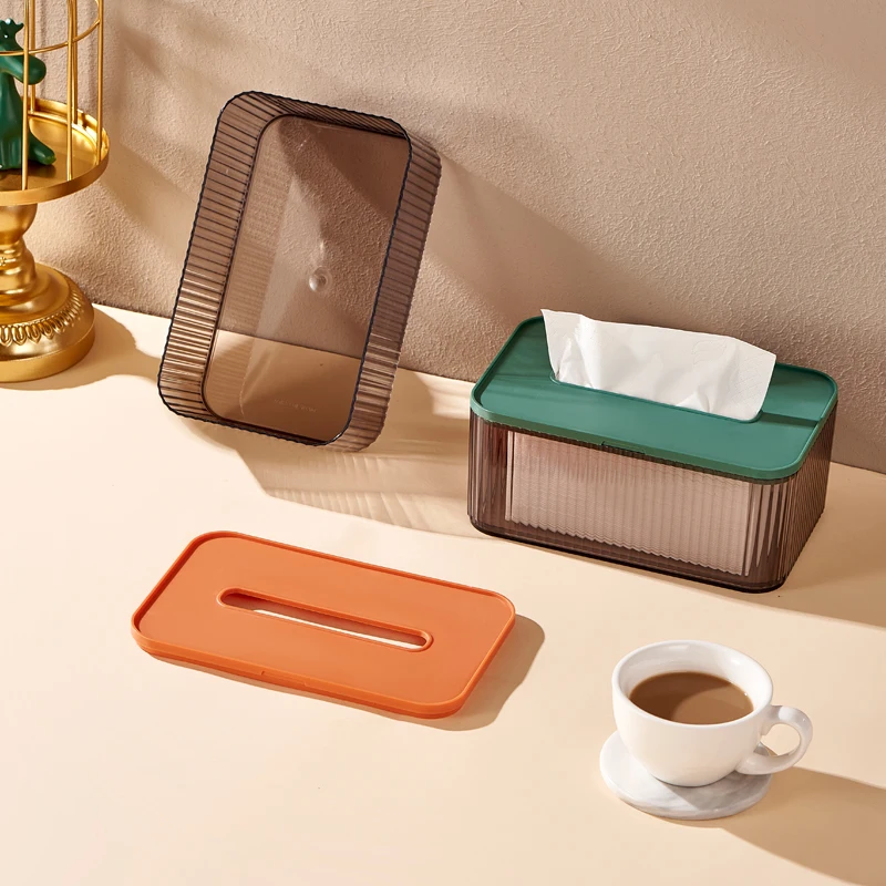Nordic Style Simple Popular Home Living Room Use Plastic Custom Tissue Holder Tissue Box