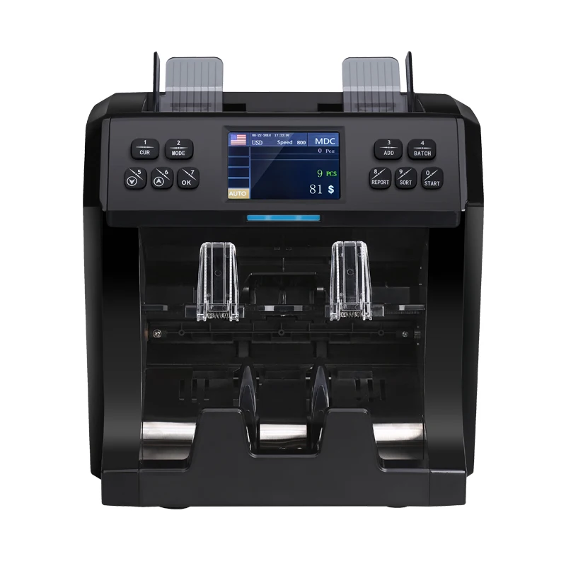 Cash Sorter Solution Bill Sorting Machine two pockets bill counter  2 CIS value counter and sorter for Multi currency