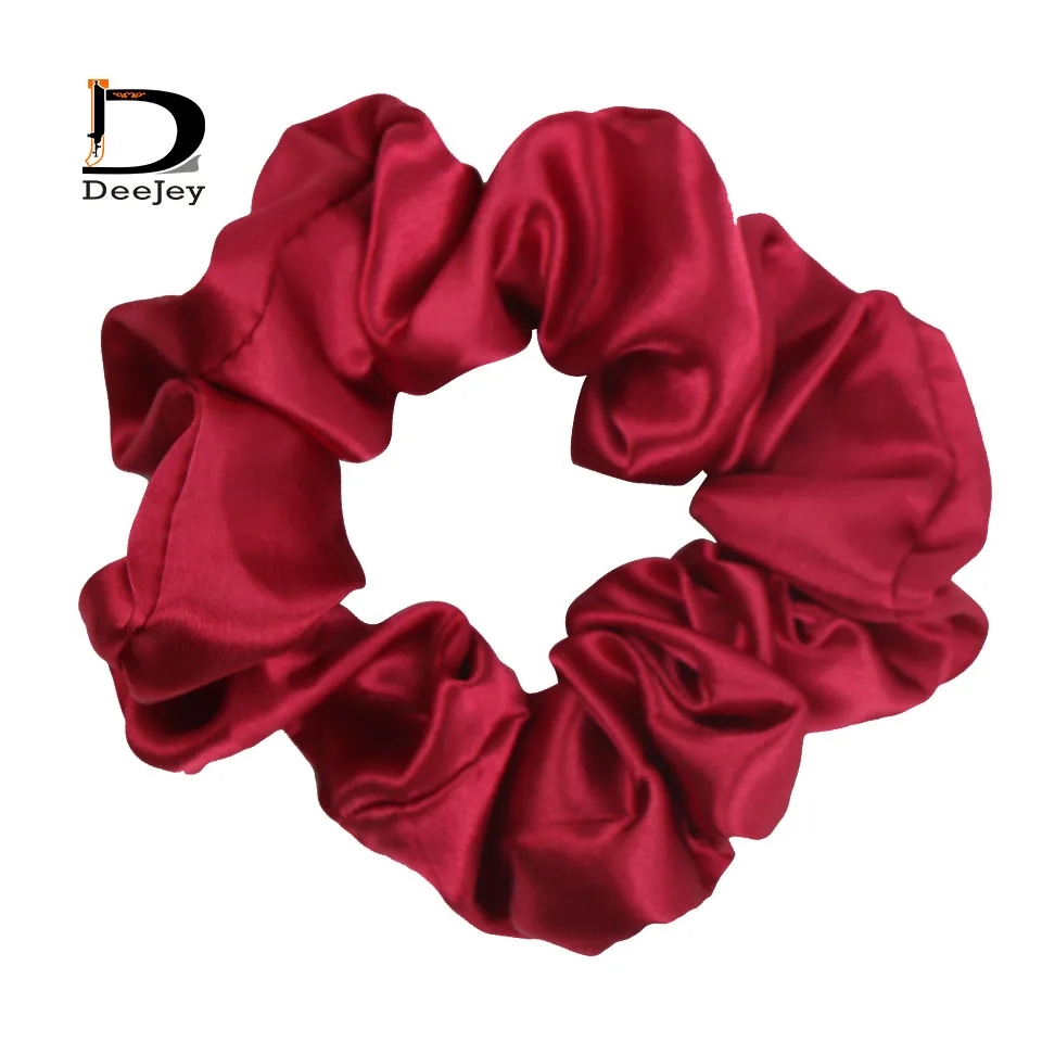 Женские резинки для волос большого размера однотонные атласные шелковые эластичные аксессуары прически «конский