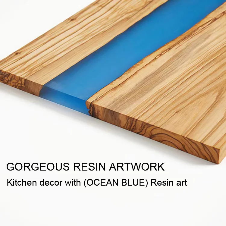 Natural Olive Wood Chopping Board Phenolic Epoxy Resin Cutting Block For Kitchen Serving Home Usage