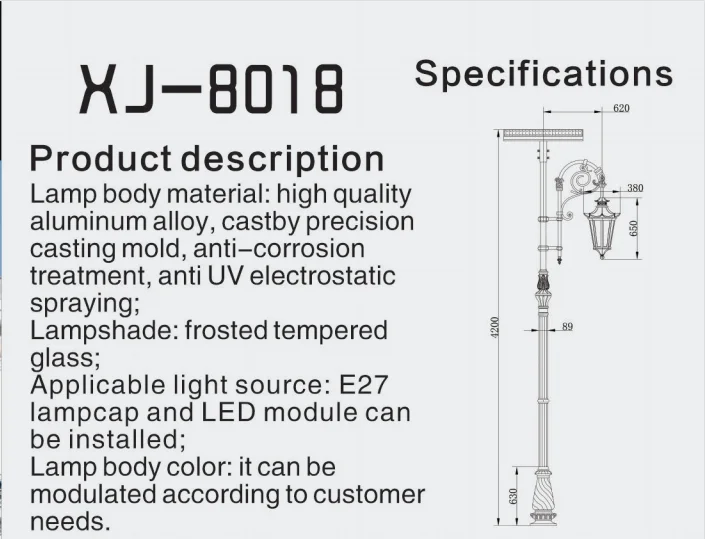 Caravan driveway solid brass lamp square 4x4 led free post garden security street light solar cube with camera landscape