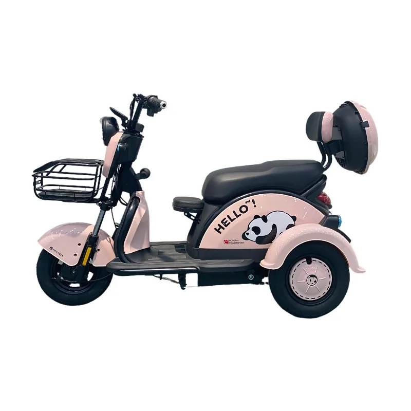 3 wheel folding portable scooter electric tricycle for adults with front baskets