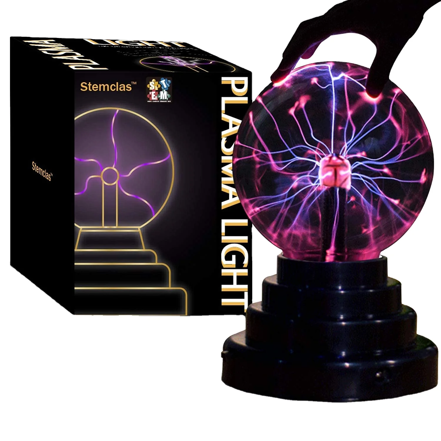 New 3 Inch, USB & Battery Powered Magic Glass Plasma Ball Sphere Lightning Lamp Light touch sensitive Party Night Atmosphere