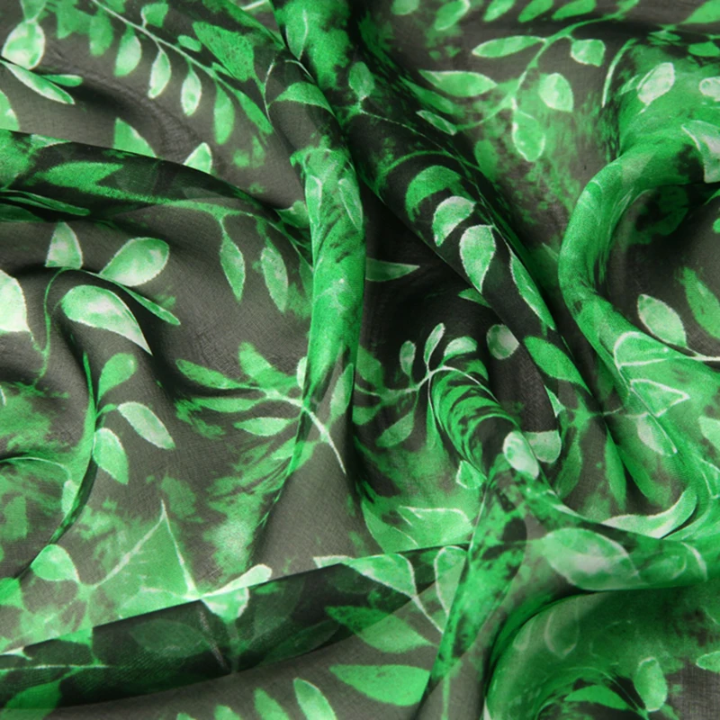 Chiffon silk fabric wholesale 6A grade 100% silk material 8 mm custom printing silk chiffon fabric