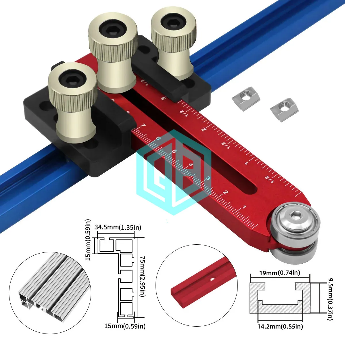 Extended Thin Rip Jig Table Saw Jig Stock Guide Precision Fence Guide for Making Repetitive Narrow Strip Cuts on Table Saws