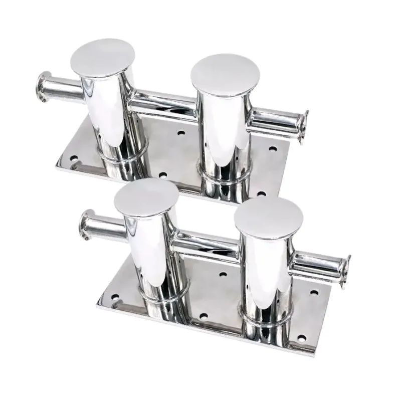 Professional Manufacturer Marine Hardware Double Cross Boat Bollard AISI316 Stainless Steel Mooring Bollard