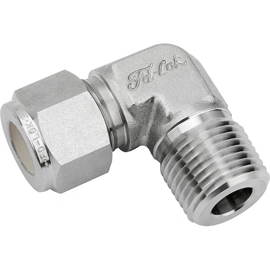twin ferrule fitting compression tube fitting male connector male elbow straight union NPT BSPT BSPP SAE thread available