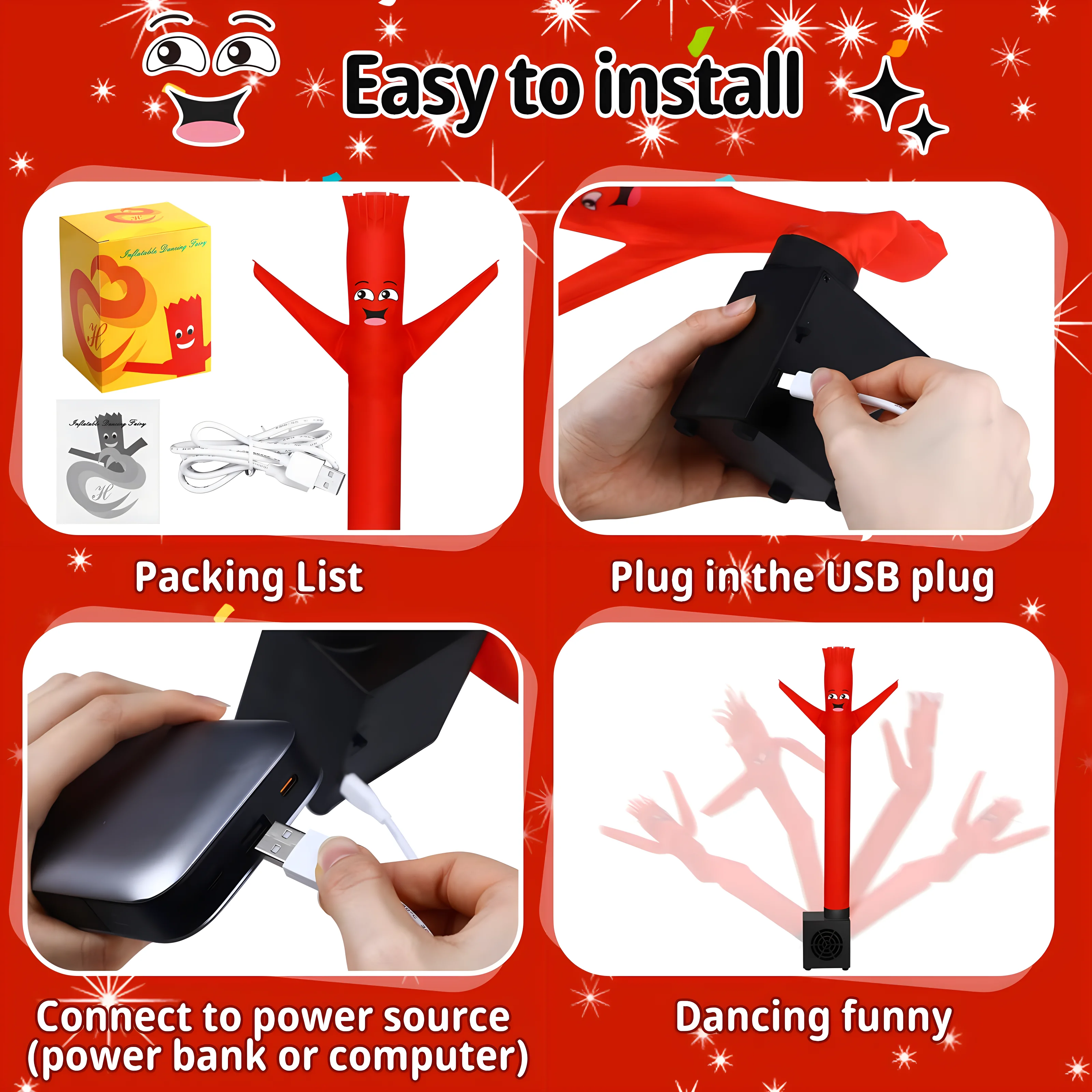 Рекламный надувной мужской Настольный танцор