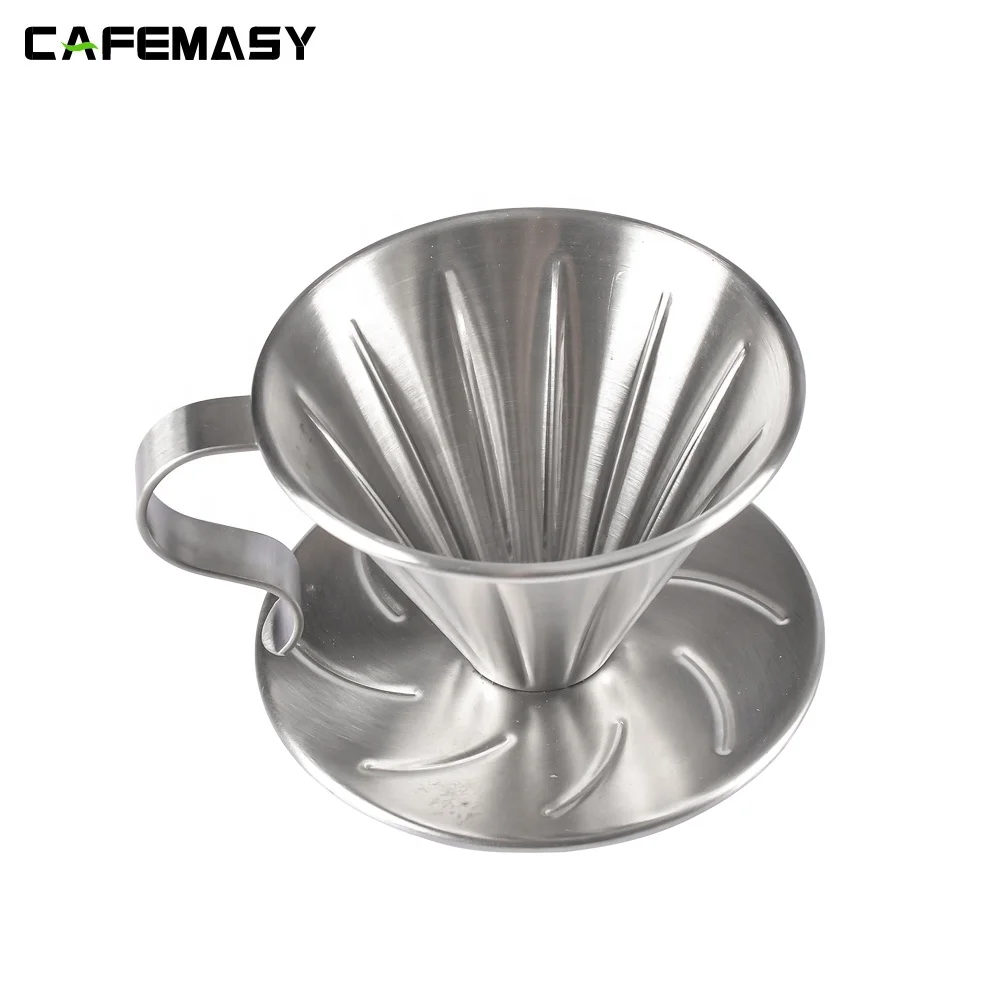 Barista Tools Stainless Steel Coffee Filter Coffee Dripper High Quality Pour Over Coffee Dripper Reusable Kitchen Tools for V60