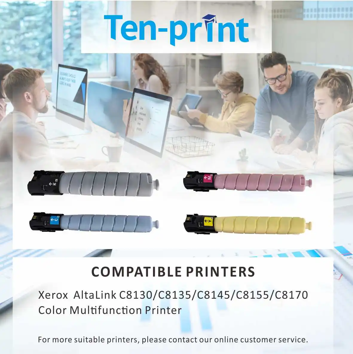 Тонер-картридж для ксерокса C8130 с десятью печатью Xerox Vltalink C8135 C8145 C8155 C8170