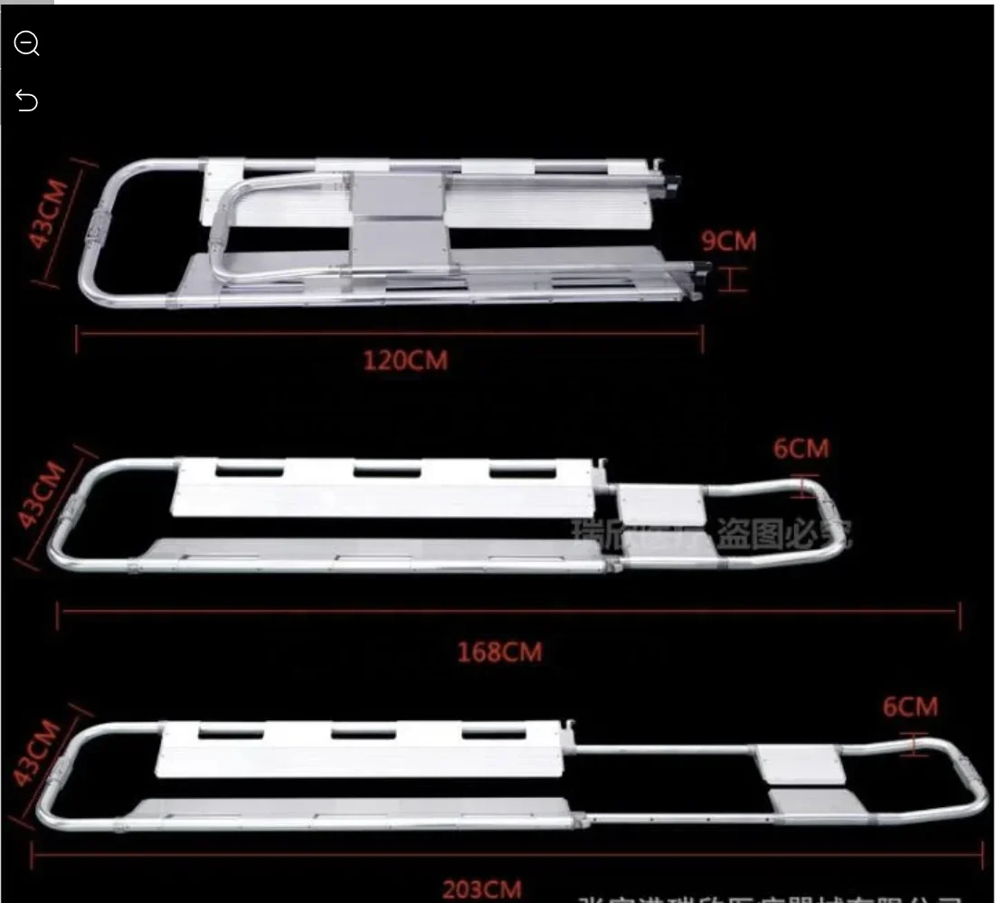 Ambulance stretcher Hospital furniture Aluminum Alloy Folding Scoop Stretcher