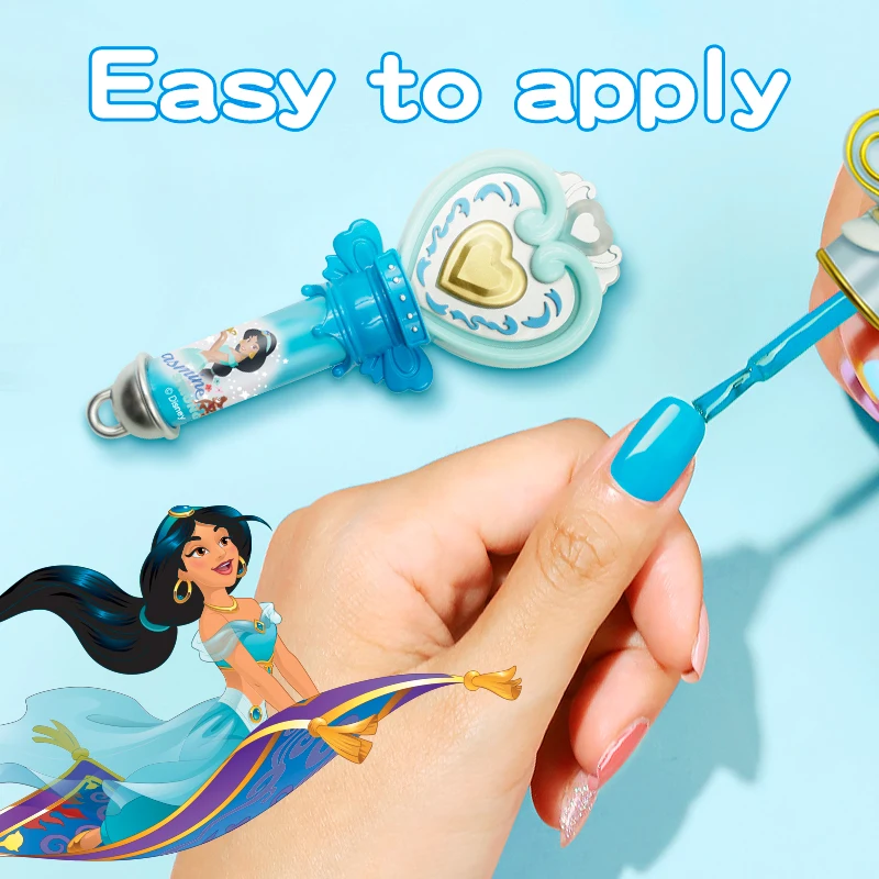 Disney princess Kids Water Based Nail Polish Peel Off washable Red color Jasmine Disney Indonesia Philippines Malaysia License