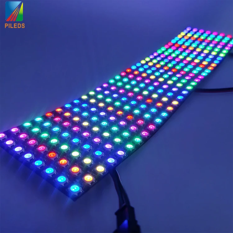 PILEDS Led Matrix Wholesale Flexible RGB Pixel Panel DIY Programmable Display Screen DC5V WS2812 SK6812 WS2812b 8x8 8x32 16x16