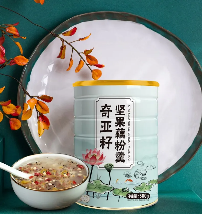 Lianshanggu 500g qiya seed nut lotus powder trending products 2024 new arrival sup akar teratai lotus powder soup