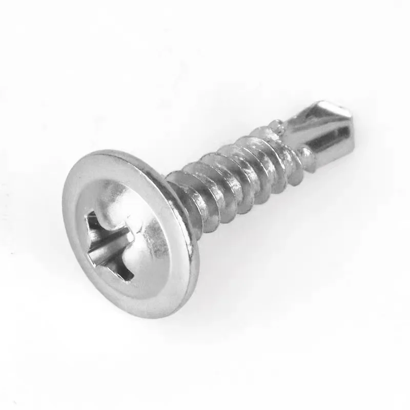 Screws Manufacturer Blue White Galvanized Modify Truss Head Self Drilling Screws Round Wafer Head  Screws
