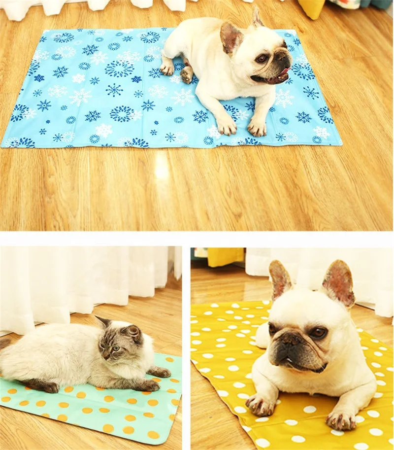 Spot wholesale new soft ice multicolor summer pet heat dissipation cats and dogs cool pad safety non-toxic
