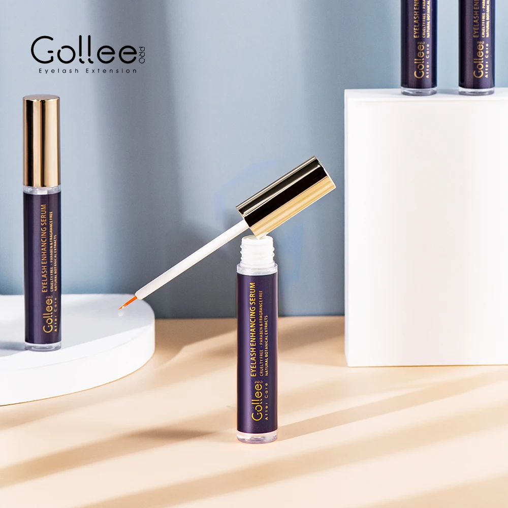 Gollee wholesale natural custom eye brow eyebrow enhancer boost grow liquid lash growth serum private label eyelash serum