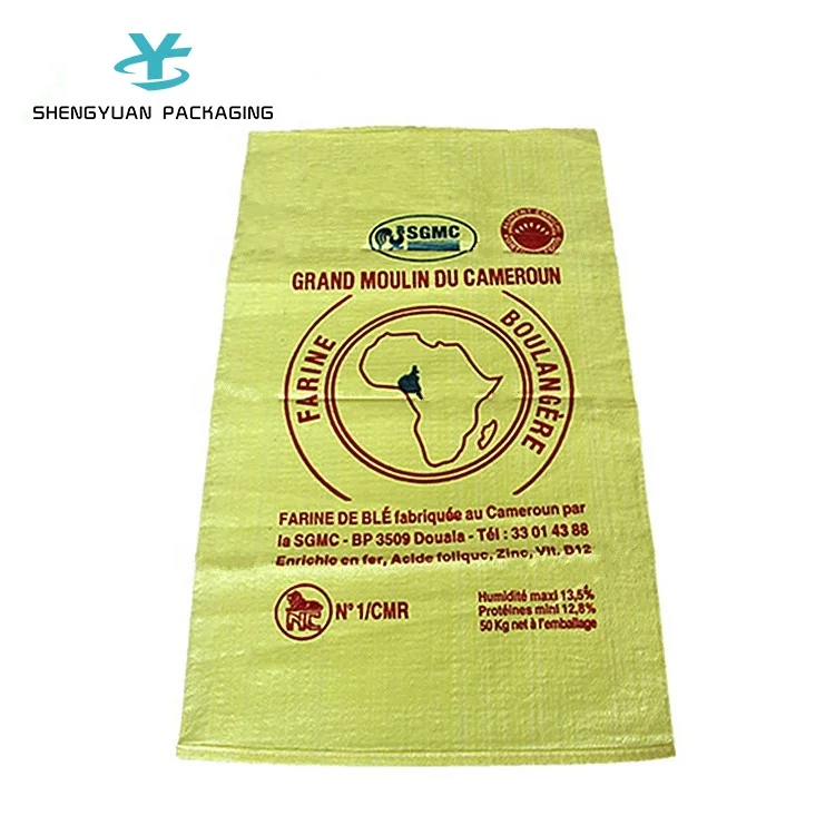 2021 Wholesale new arrival 50kg pp woven bag sack for Rice Corn Flour Feed with printing