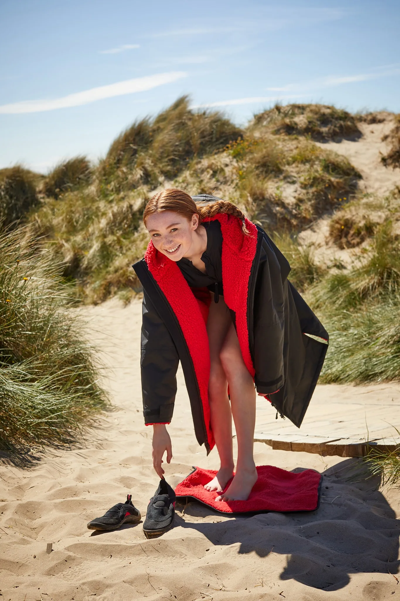 windproof wild swim parka robe sports event waterproof Parka robe jacket adult warm parka