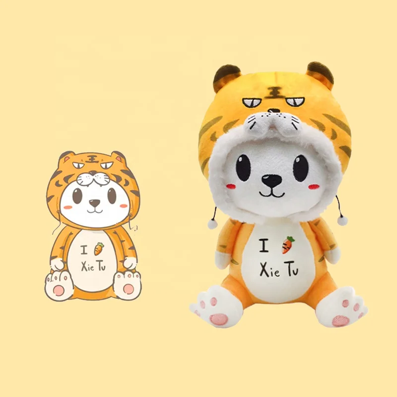 Rongtuo OEM/ODM Service Custom Tiger Bunny Plush Toys Stuffed Animal