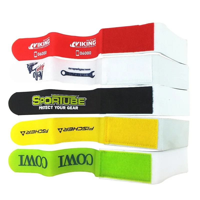 
Amazon Hot Sell 50*460MM Durable Hook and Loop Ski Straps Cross Country Ski Strap Holder 