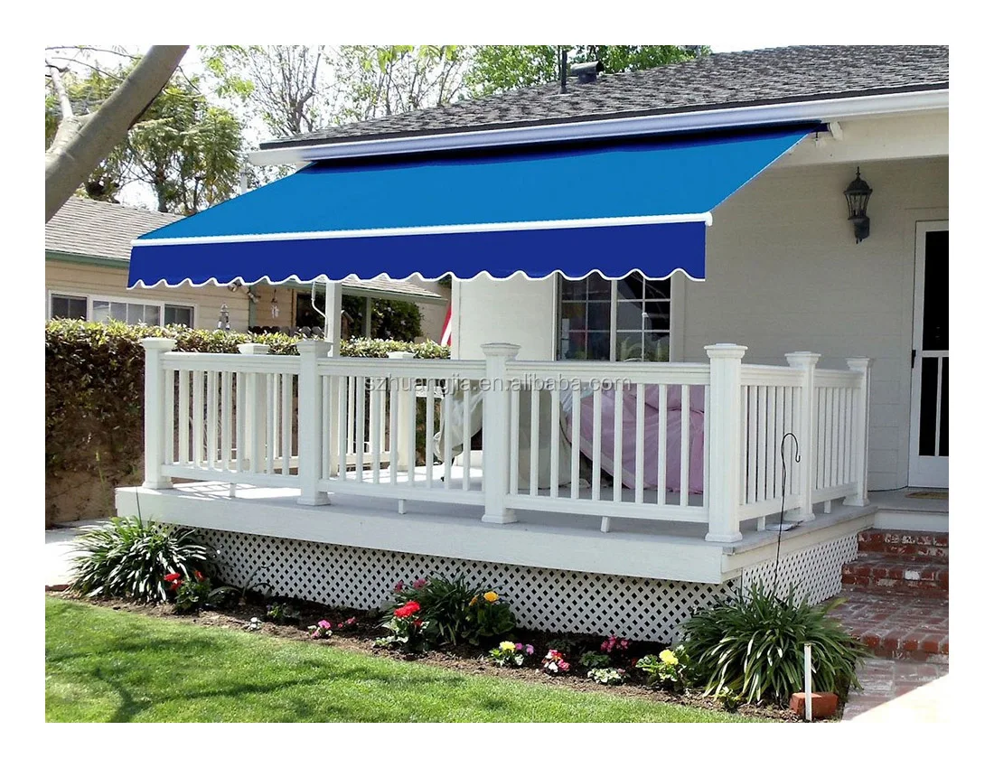 Roller Tube Retractable Mechanism Foldable Polycarbonate/Acrylic/Ousea Fabric Awning