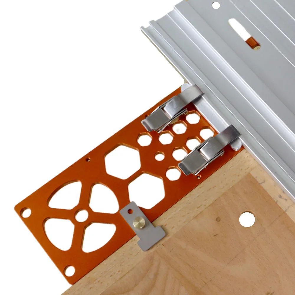 Custom Woodworking Track Saw Square 90 Degree Angle Stop Guide Rail Clamp Aluminum Positioning Plate for Festool and