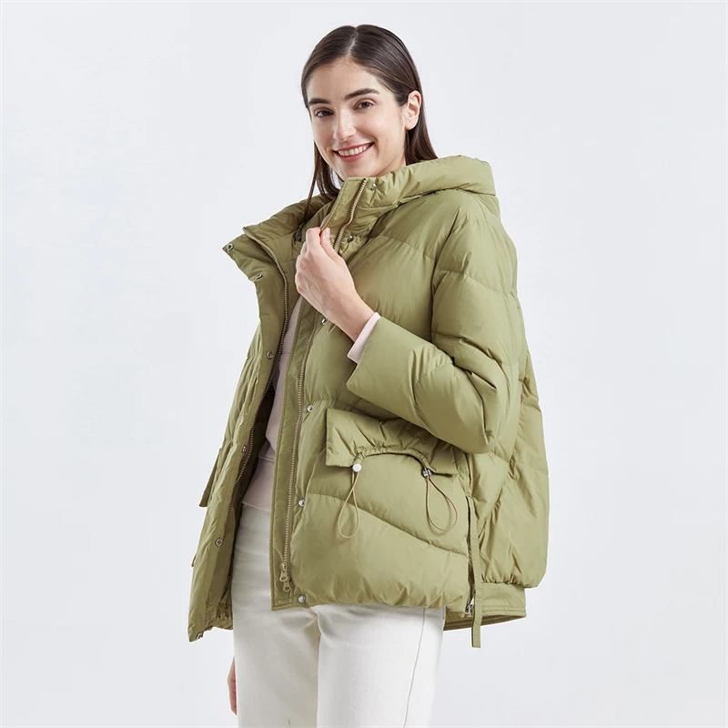 OEM fashion wholesale womens bubble coat hooded ladies winter jackets
