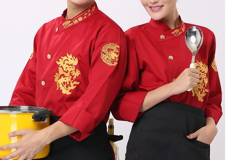 Форма шеф-повара для ресторана отеля с вышивкой