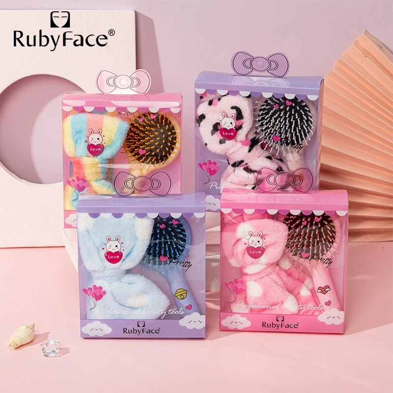 RubyFace Factory Sell Mini size portable small hair comb with hairband Accessories for women and kids