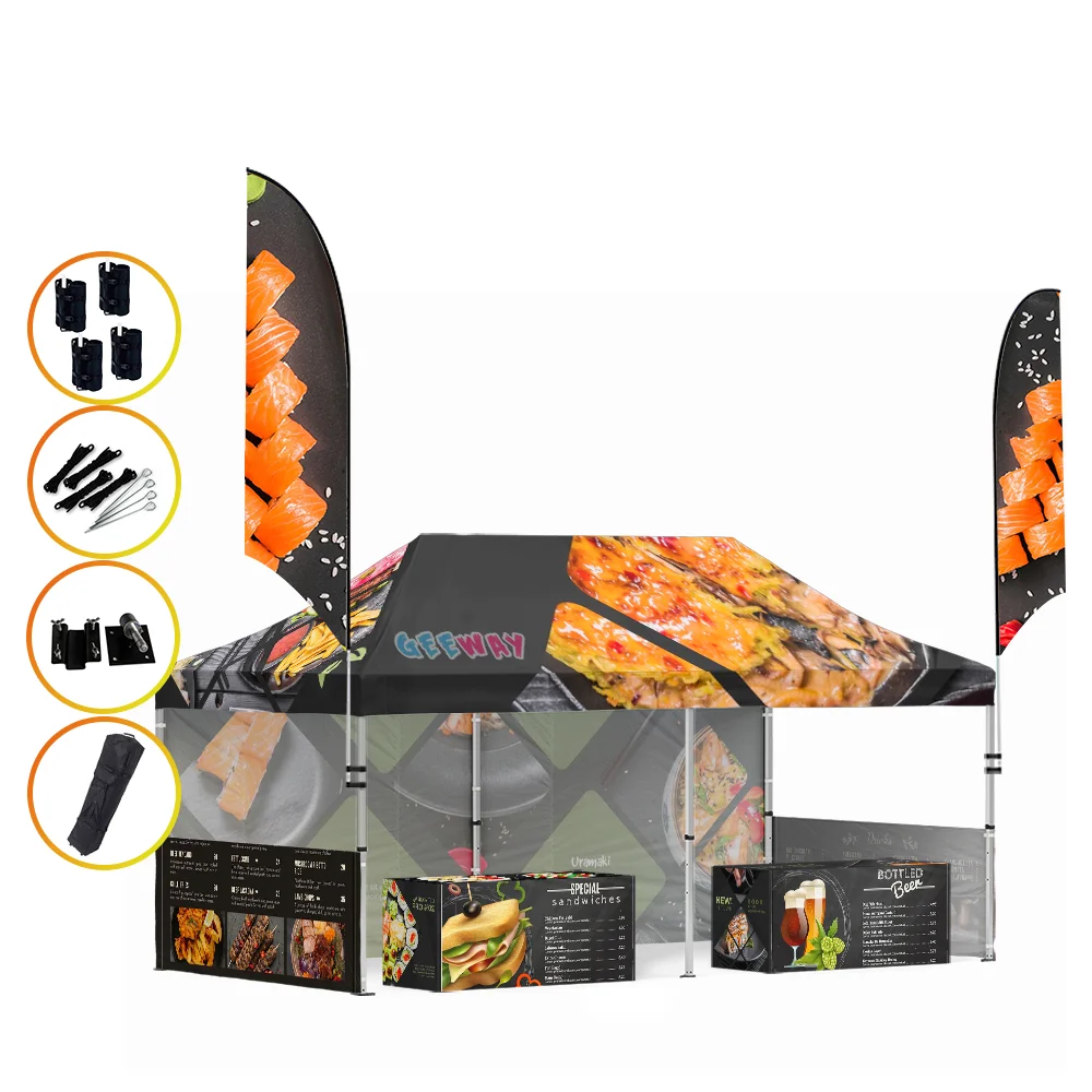 Wholesale Different Styles Promotional Oem Outdoor Canopy Advertising Event Outdoor Trade Show Tent Branded For Restaurant