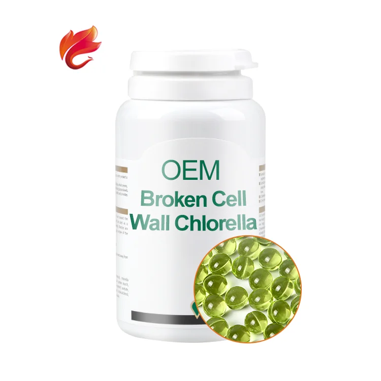 
Boost Immunity Chlorella Vulgaris Softgels Soft Gels Capsules OEM 500Mg Private Label 