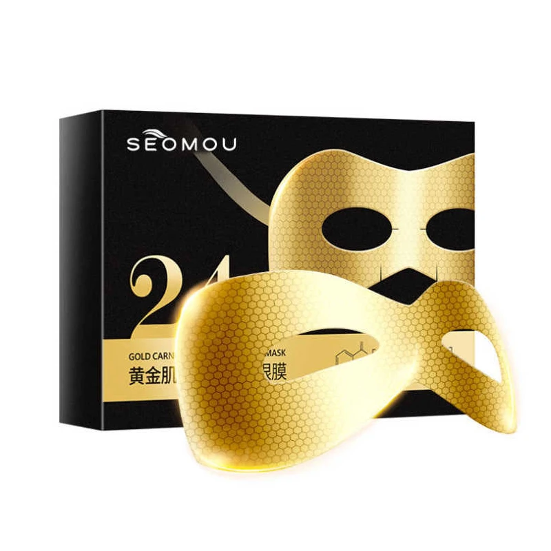 Fine workmanship tensioning fine lines black circles gold eye mask for European American women